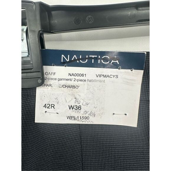 Nautica NWT men’s GAFF dark gray dress/ suit pants size 36/32 - Picture 6 of 7